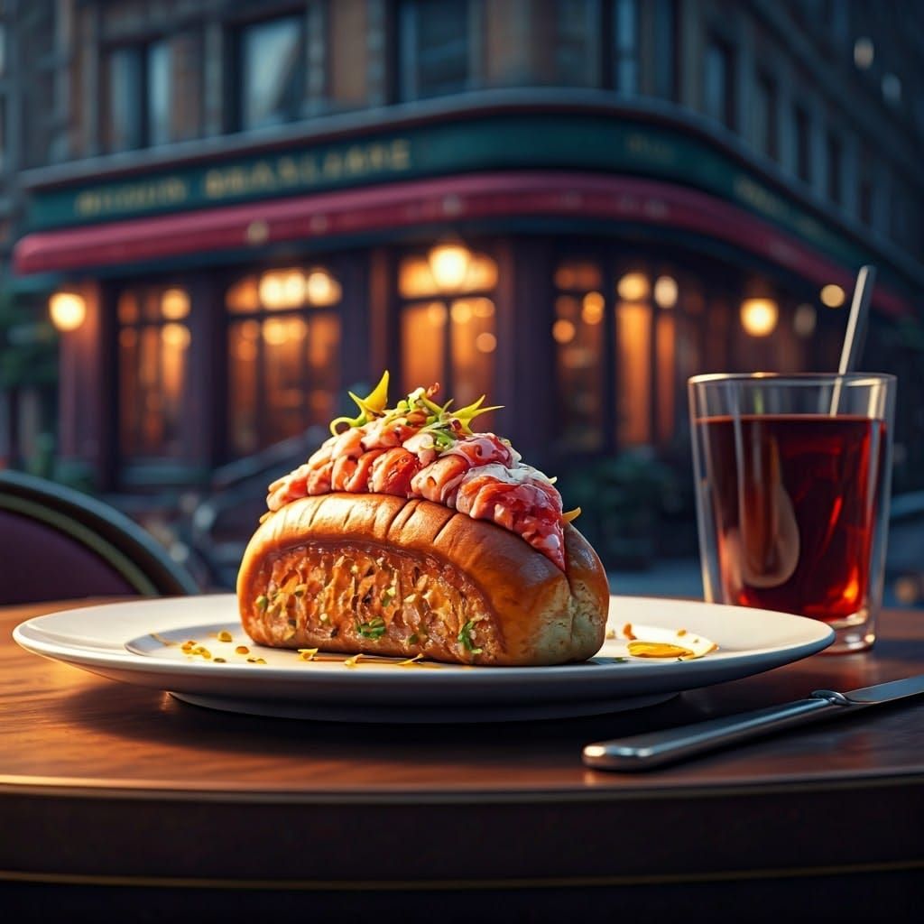 Lobster Roll Still Life: Detailed Matte Painting