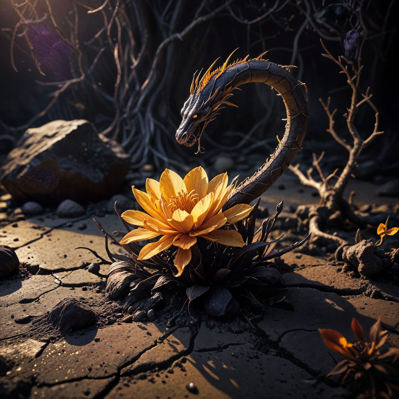 Saffron Blooms in Hellish Splendor