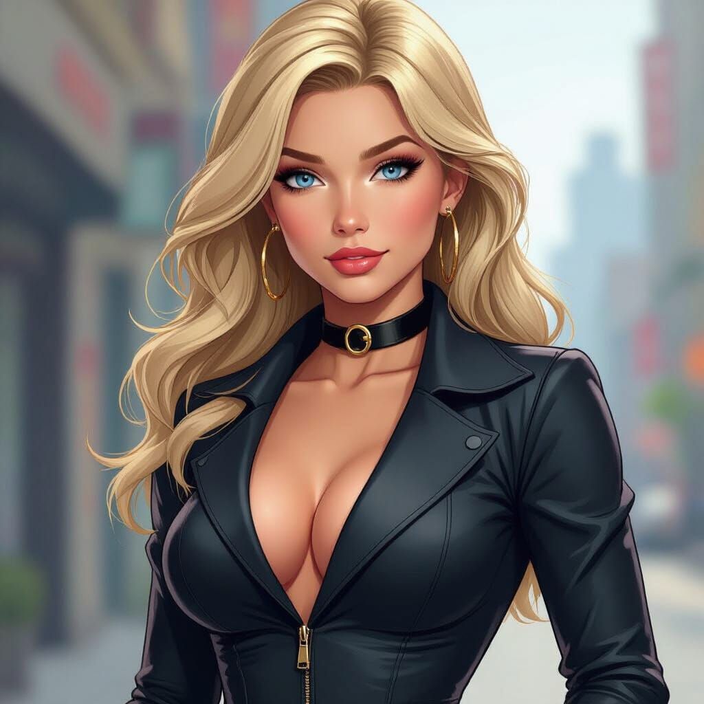 Emma Frost's Daughter in Comic Book Art Style