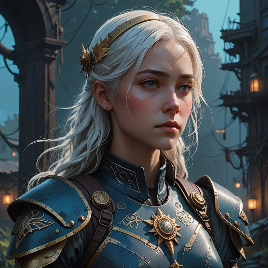 Spiritual Aasimar Maiden with Iridescent Wings