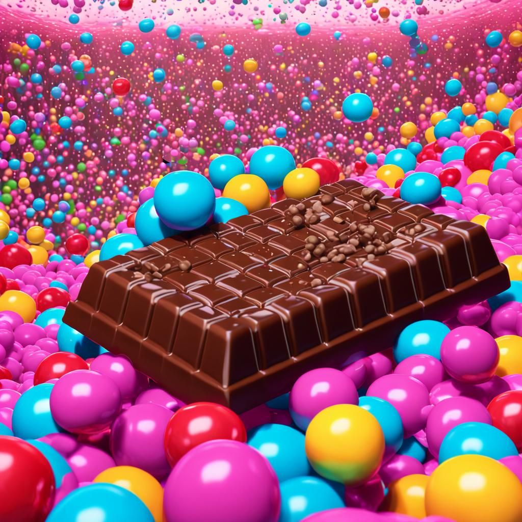 Candy Art: Exploding Chocolate and Bubble Gum