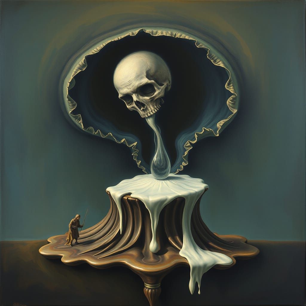 Surreal Dreamscape of Spiritual Turmoil in a Dali-Inspired M...
