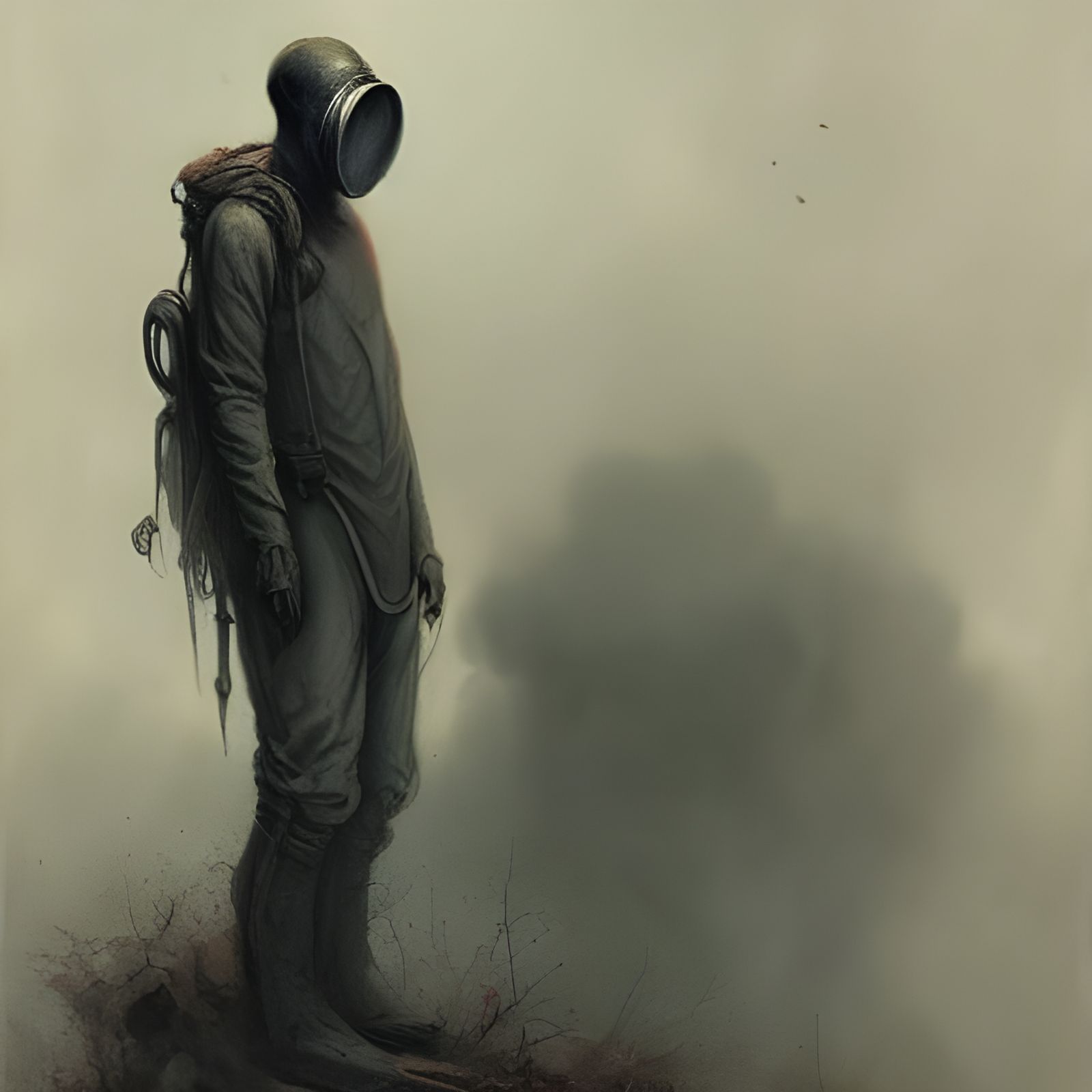 Horrific Gas Mask in Gustave Doré Style