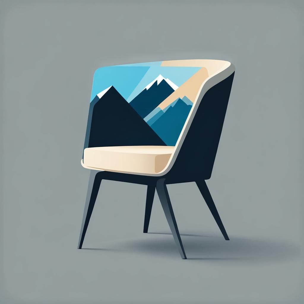 Sleek Mountain Logo in Minimalist Flat Design