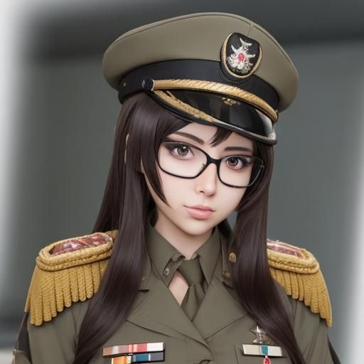 Anime Military Cosplay: Regal Female Character