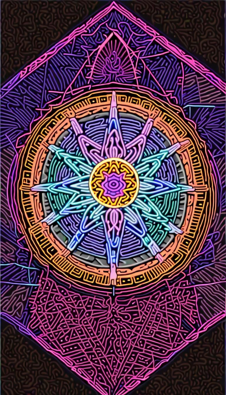 Sacred Geometry Mandalas in Art Deco Style
