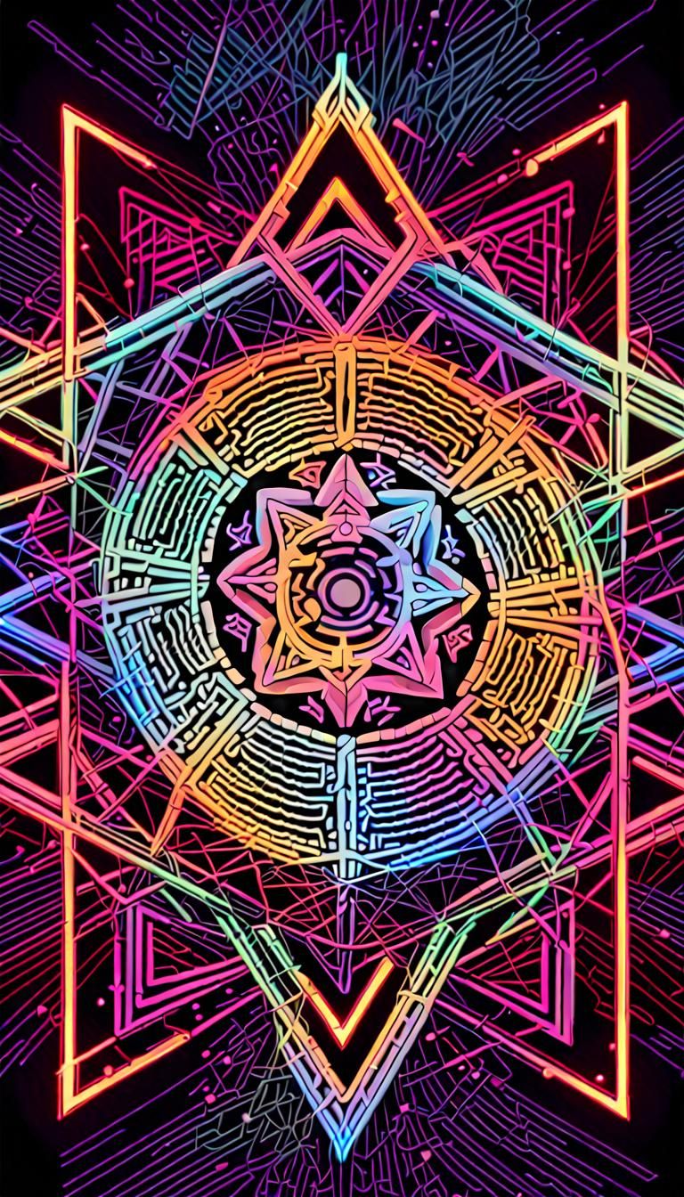 Sacred Geometry Mandalas for Meditation in Art Deco Style