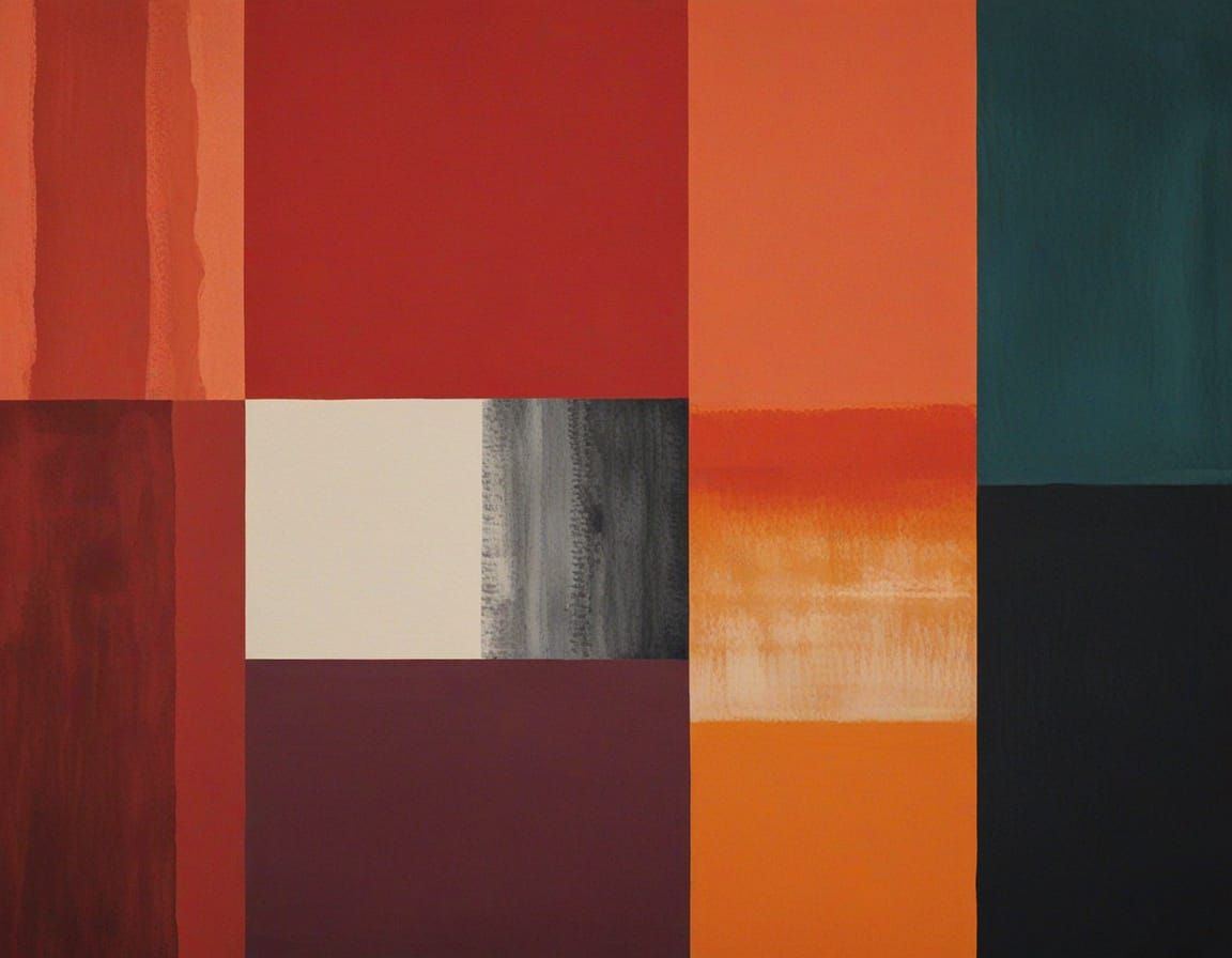 Abstract Color Fields Evoking Urgency and Hope