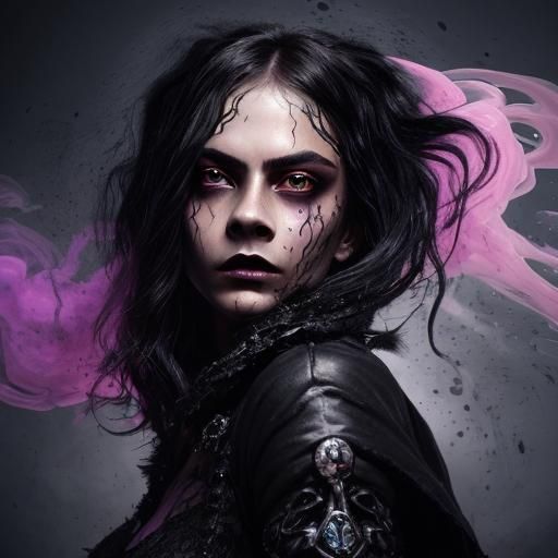 Hyperrealistic Ghost Portrait in Splash Art Style