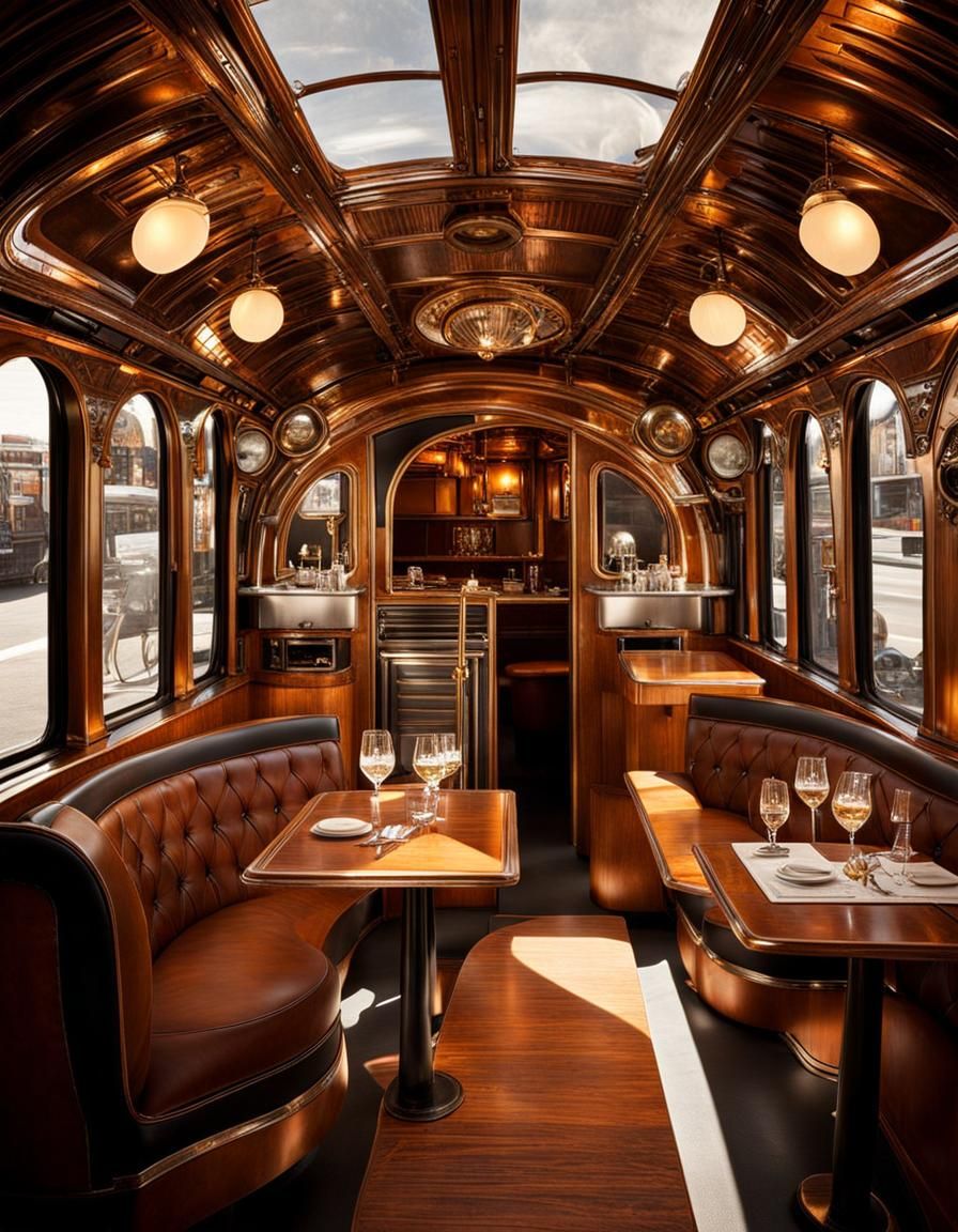 Steampunk Food Truck with Art Deco Design