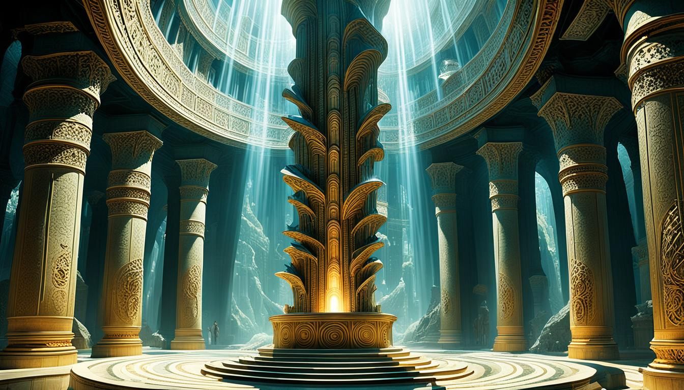 Magic Spiral Pillar Illuminates Space