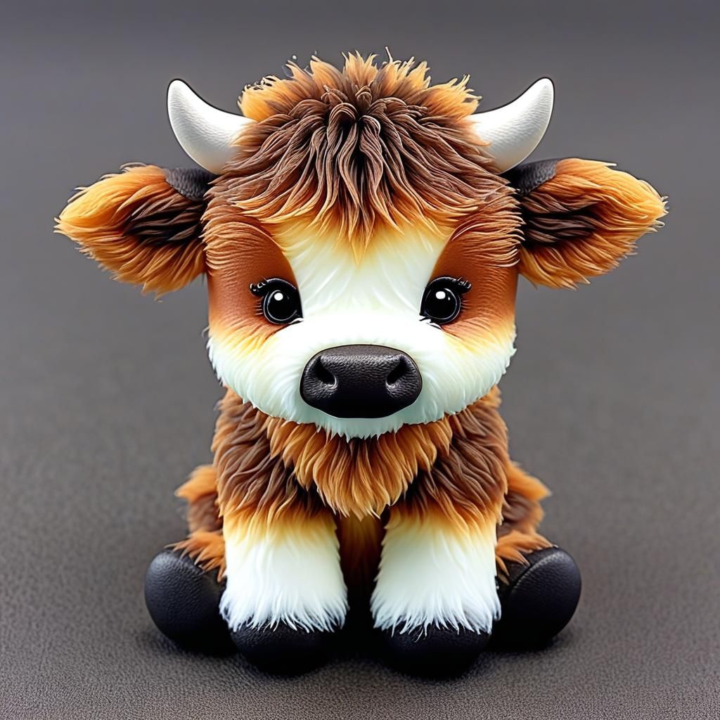 Cute Kawaii Furry Brown Cow Cub