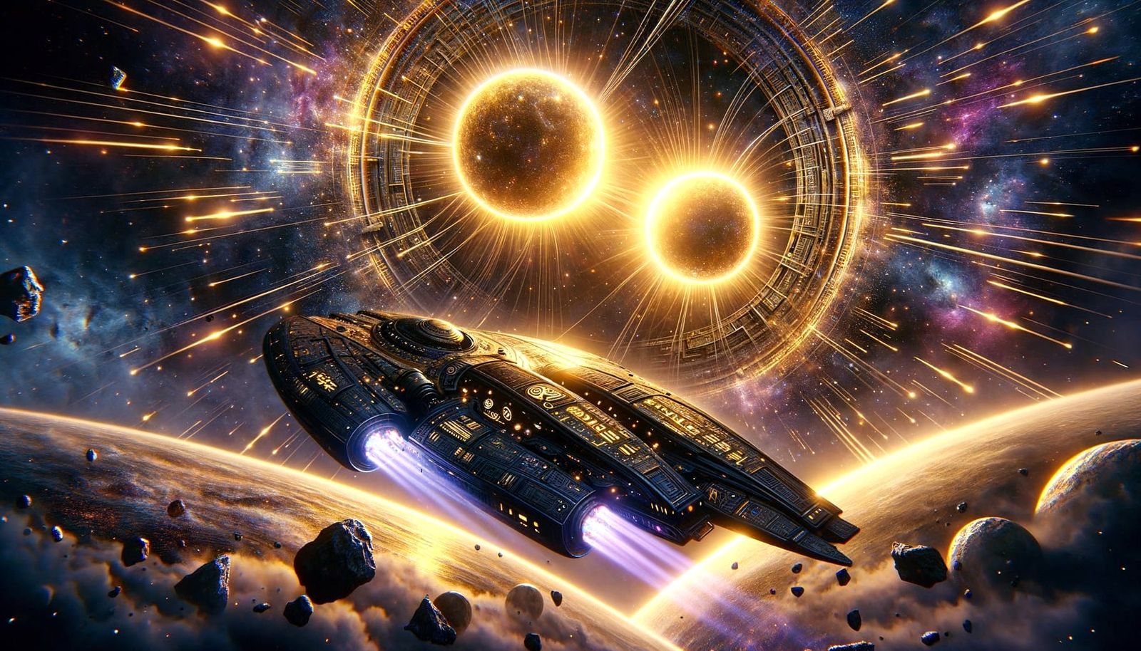 "Starship Bastara: The Binary Suns of Flame"