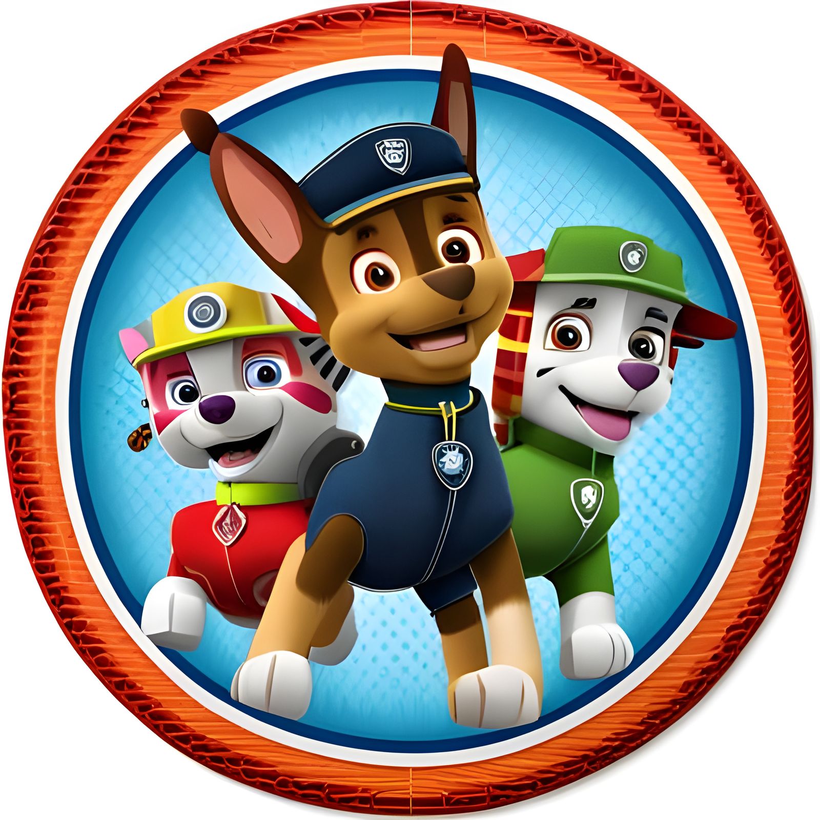 Paw Patrol redonda para pinata