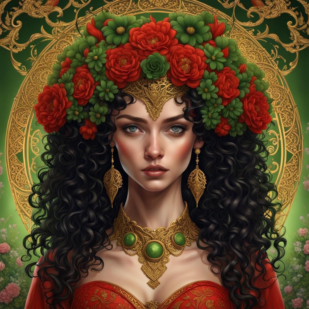 Irish Goddess in Fantasy Concept Art Style