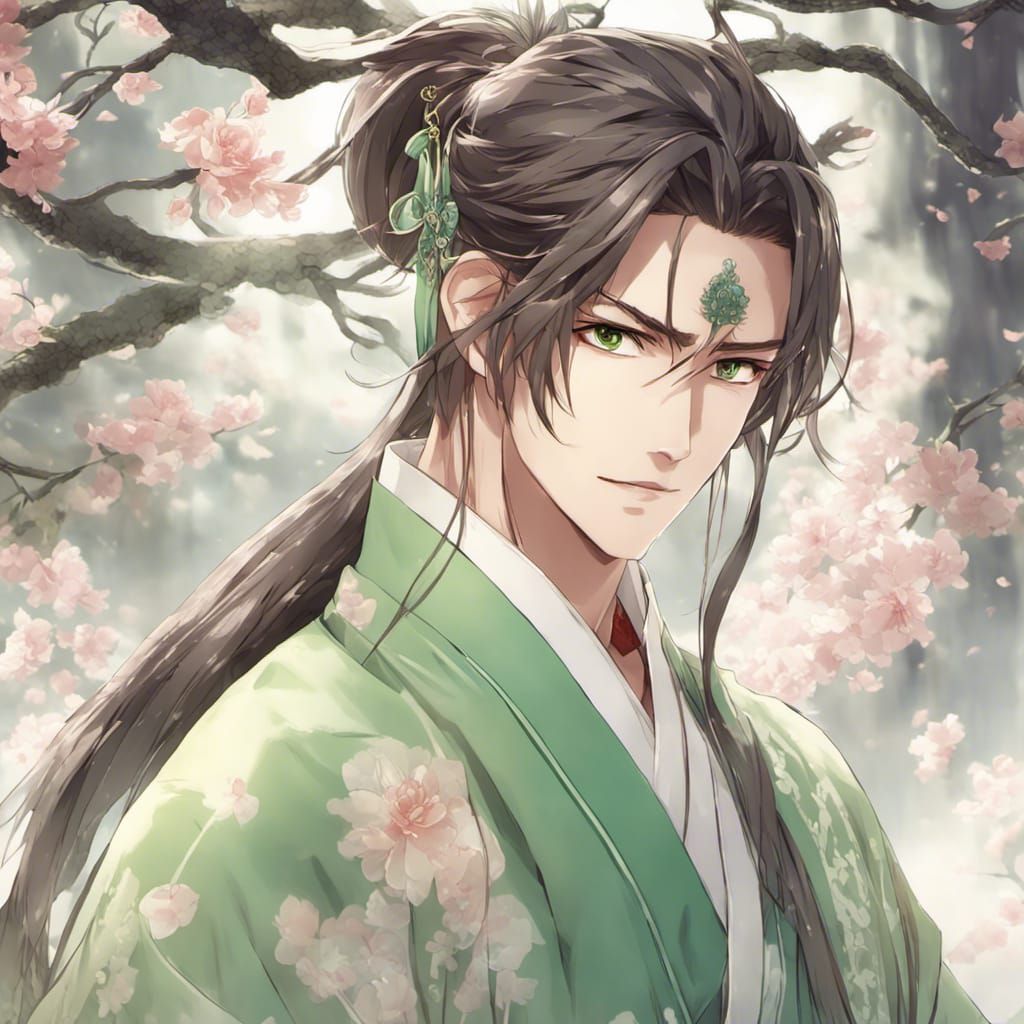 Chinese Novel Cover: Handsome Man in Anime Style