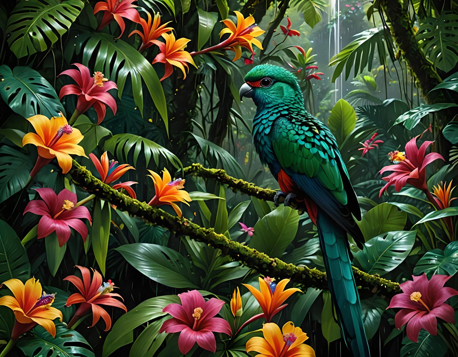 The Resplendent Quetzal is known for its long, flowing tail ...
