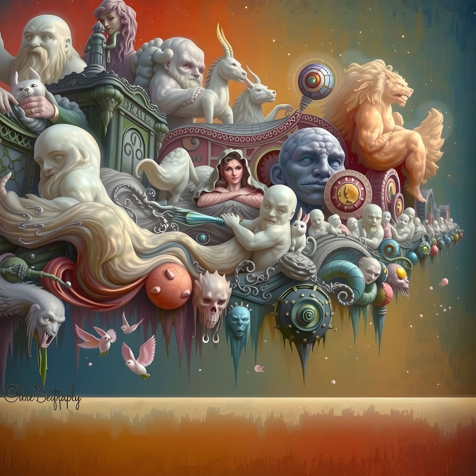 Ethereal Fantasy Landscape in Luminist Style