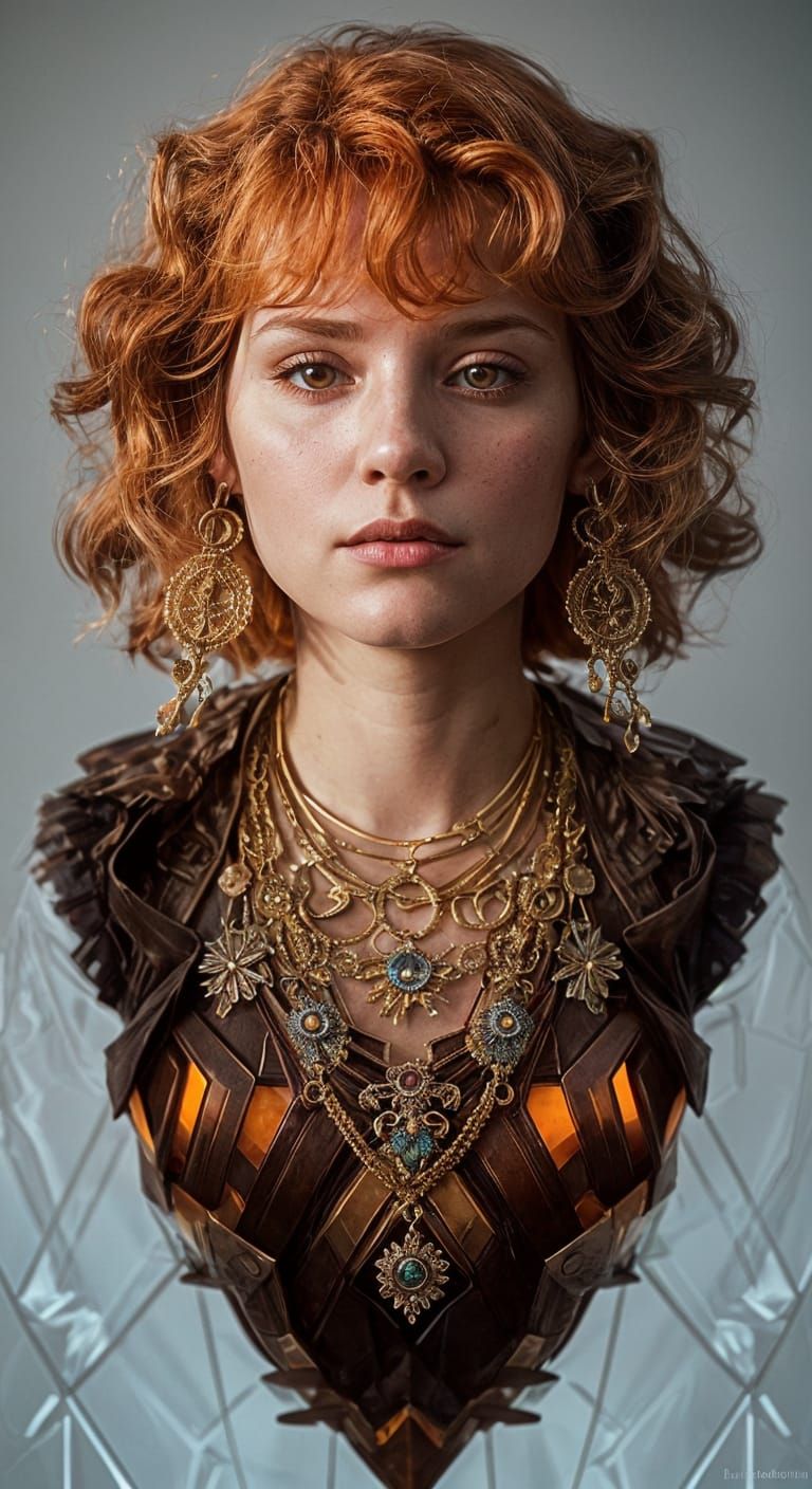 Ethereal Portrait in Warm, Gradient Lighting