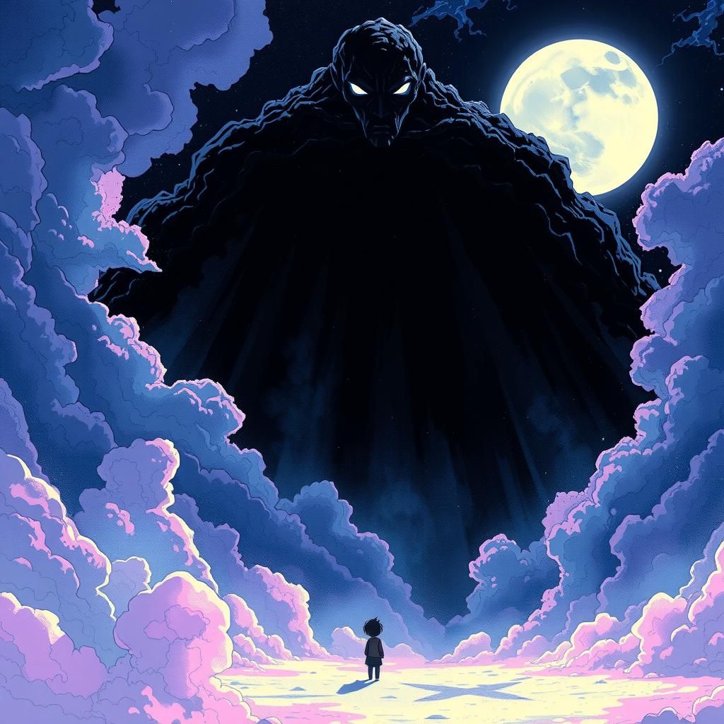 Cosmic Dreamscape: Amano, Burton, and Giger Fusion