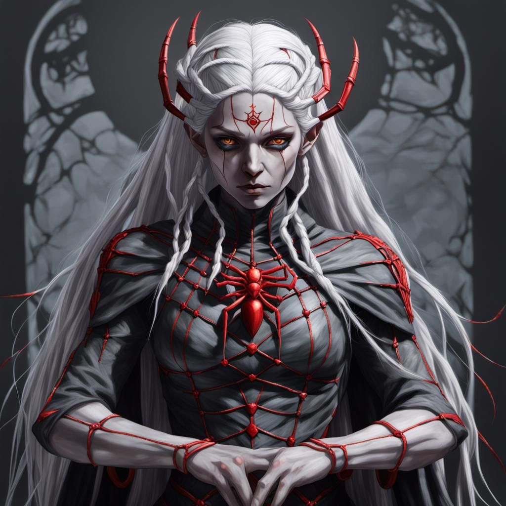 Drow Priestess of Lolth in Gurney Style