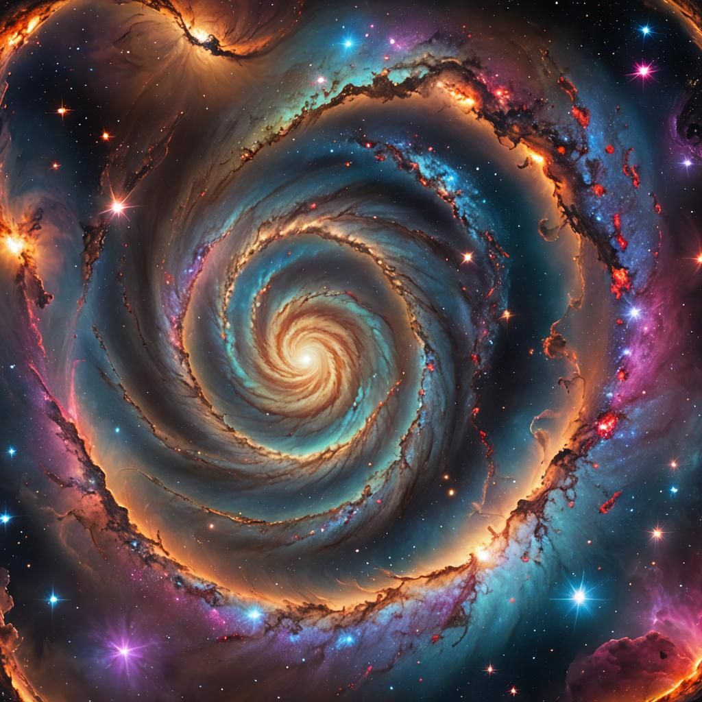 Spectacular Spiral Galaxy in Digital Matte Painting