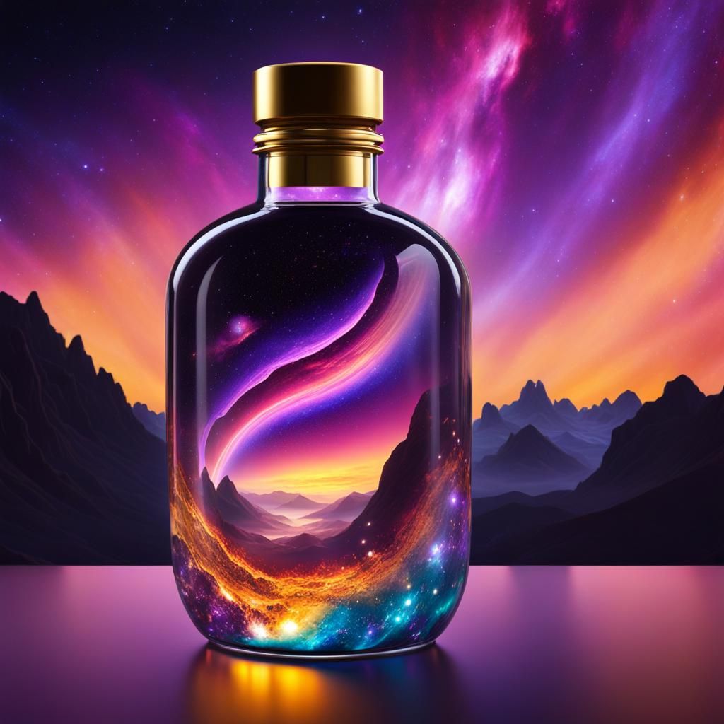Cosmic Aurora in a Bottle: Octane Render