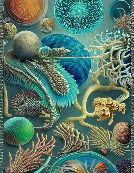 Brain Network Illusion Inspired by Ernst Haeckel