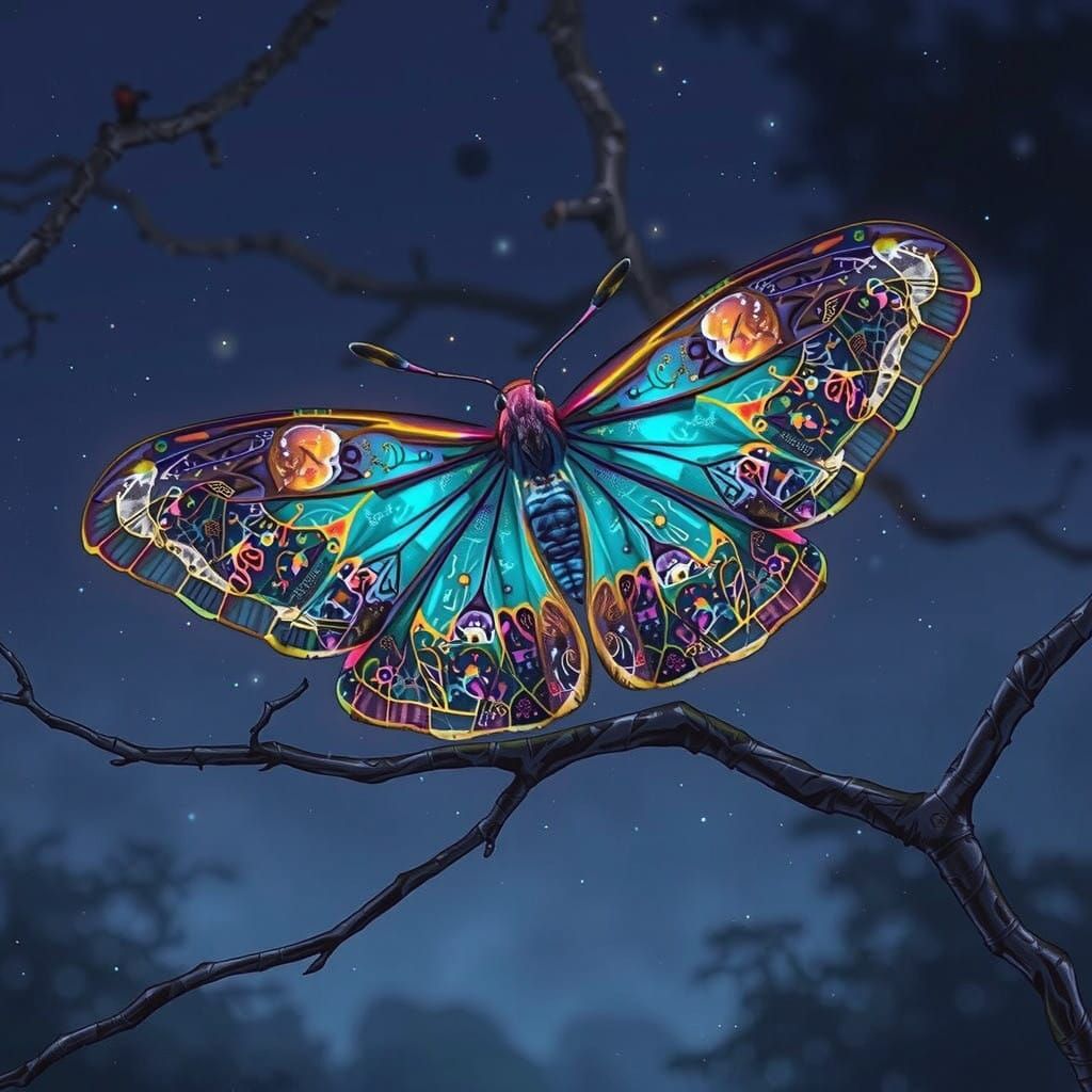 Ethereal Loquescope Moth in Twilight Fantasy