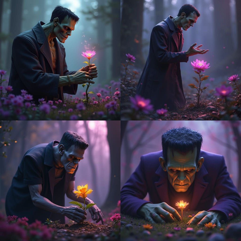 Frankenstein's Humanity: Protecting a Flower in Dark Fantasy...
