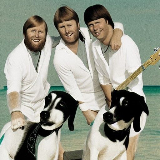 The Beach Boys: A Whimsical AI Rendition