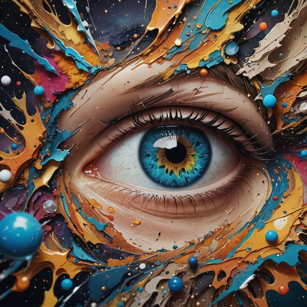 Cosmic Space Hidden in a Woman's Eye