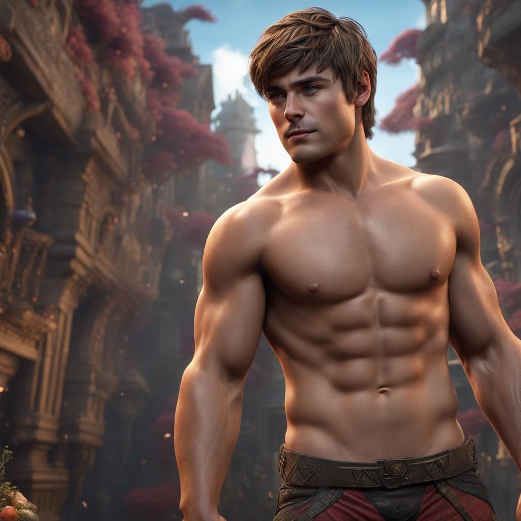 Muscular Man: Detailed Fantasy Concept Art