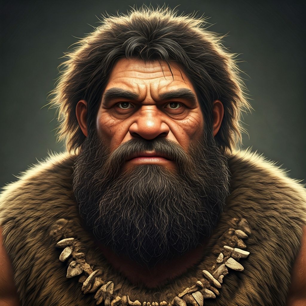 Detailed 3D Render of a Burly Caveman