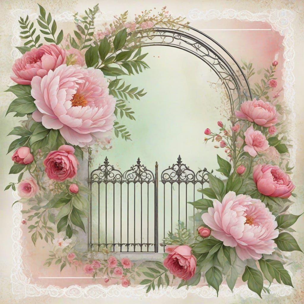 Victorian Whimsy Ephemeral Garden Gate
