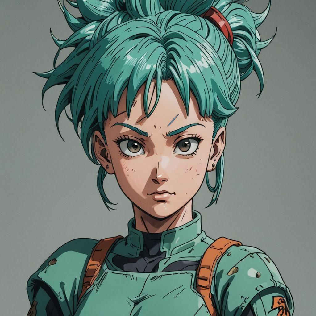 Bulma from Dragon Ball Z: Cel-Shaded Anime Art