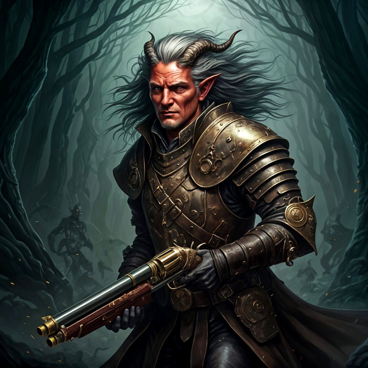 Ethereal Red Skinned Hunter Embarks on a Dark Quest