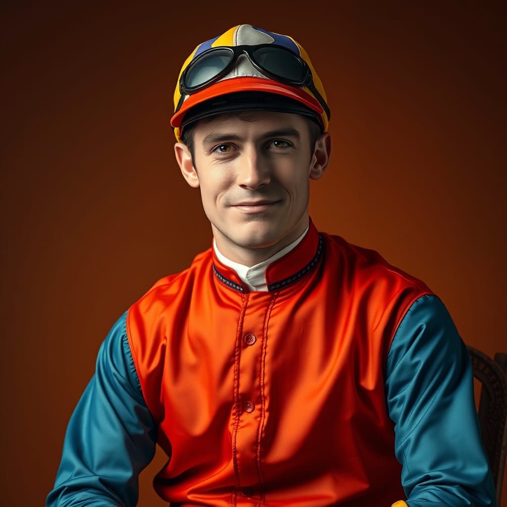 1930s Jockey Portrait in Leyendecker Style