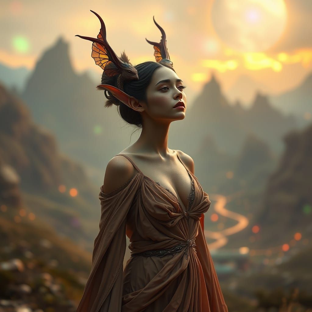 Changeling Caught Between Worlds in Whimsical Matte Painting