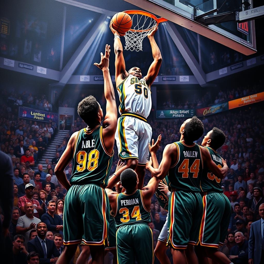 Seattle Sonics Champions in Mark Ryden's Fantastical Art