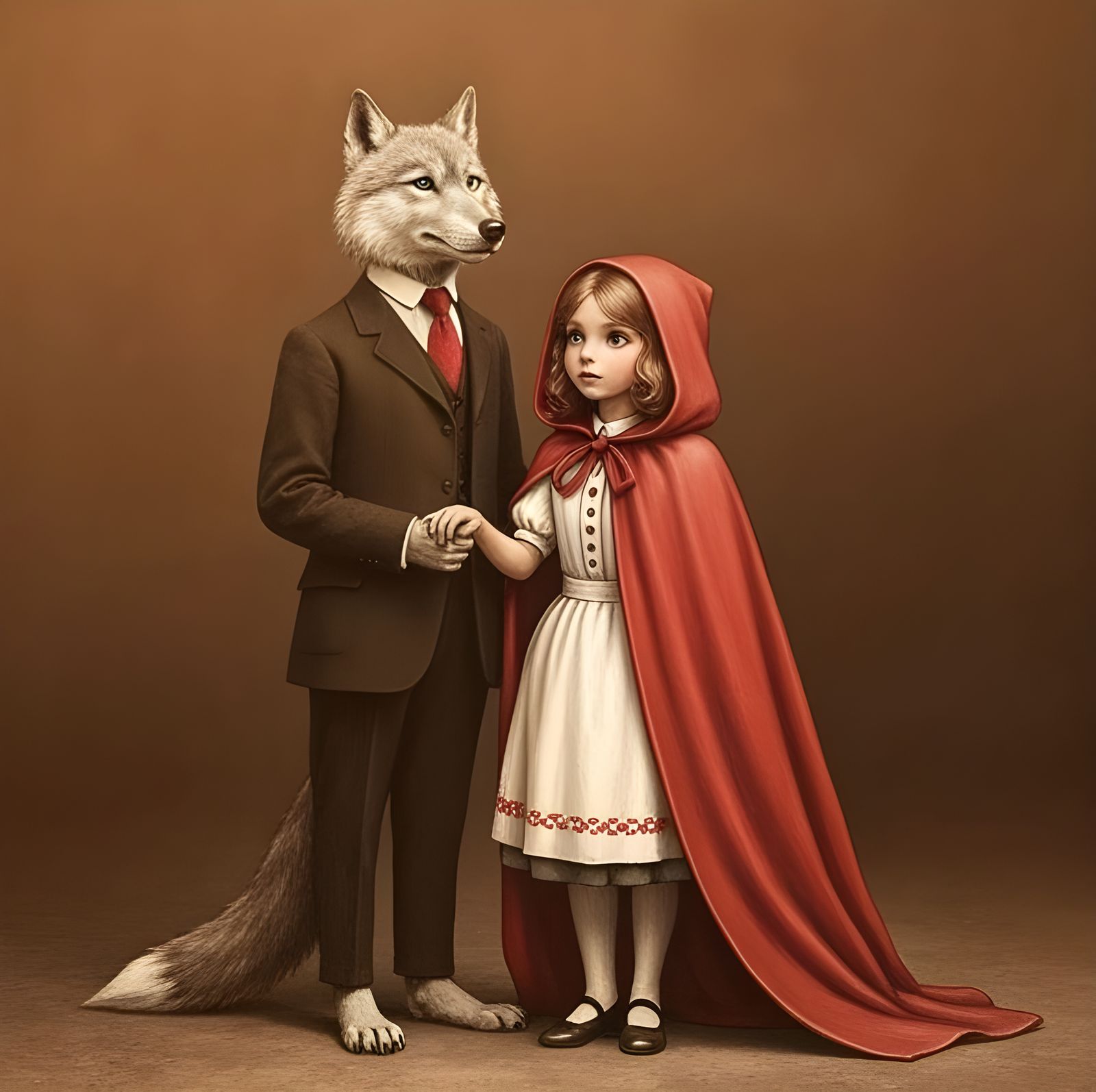 Little Red Riding Hood: Photo vs. Gustave Doré Style