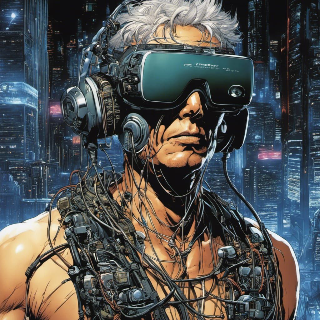 Grungy Old Cyberpunk Hacking with VR Goggles