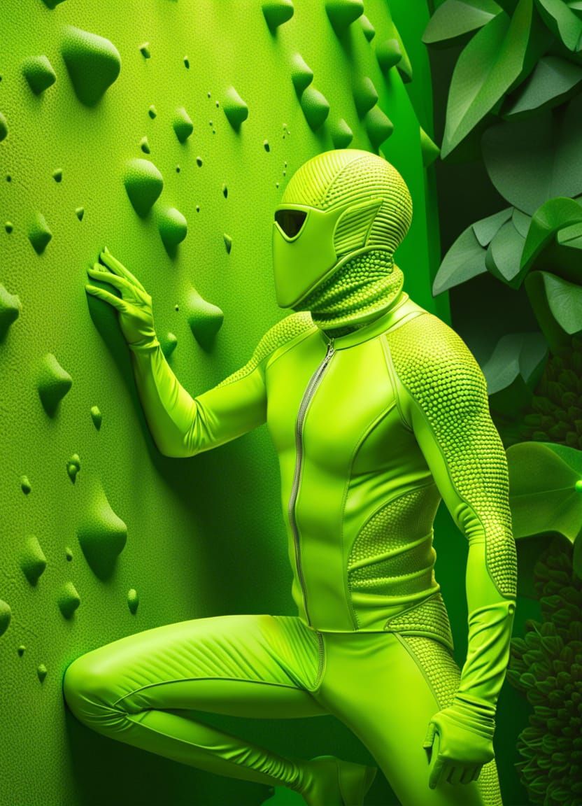 Gecko Superhero Concept Art in Surreal Style