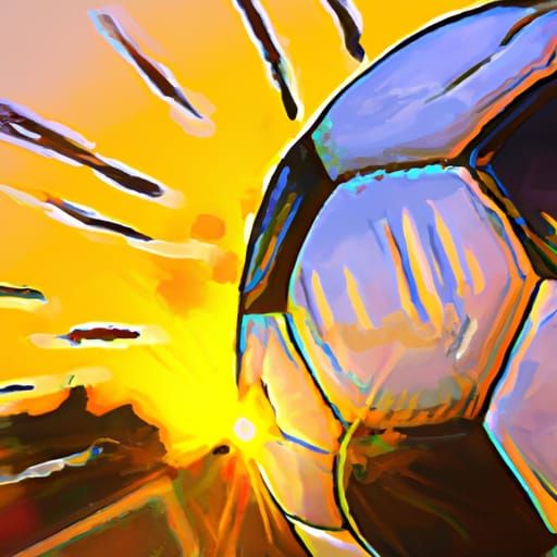 Sahara Desert Football Match in Pop Art Style