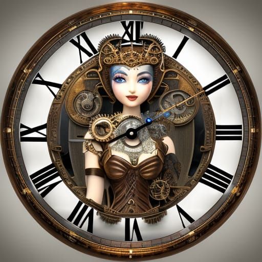 Steampunk Goddess in Ornate Digital 3D Art