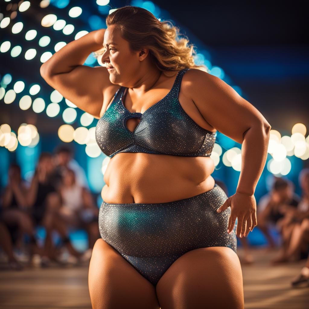 Dancing Plus-Size Woman: Professional Photography