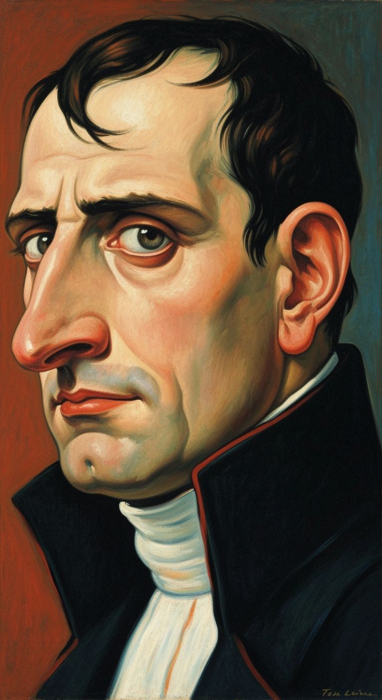 Napoleon With Comically Oversized Features in Toulouse-Lautr...