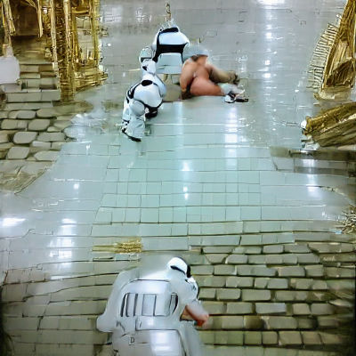 Star Wars Scene in a Gritty, Energetic Style