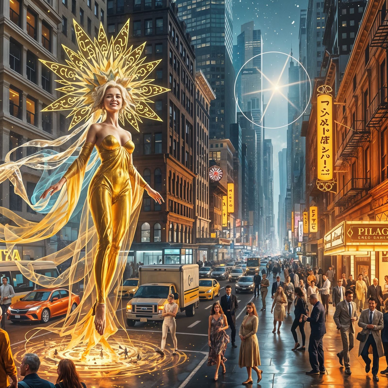 Golden Goddess of Midnight Manhattan