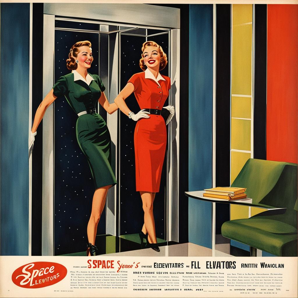1950s Space Elevator Advertisement